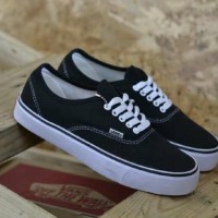 Vans Authentic Black White ICC / Sepatu Casual Pria wanita Hangout