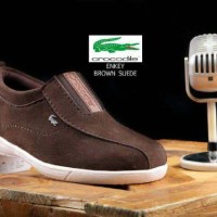 Sepatu Santai Pria Crocodile Casual Suede Slop Pria Murah