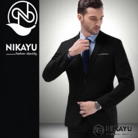 Jual Blazer MODRIC BLACK - Jas Pria Slimfit Formal Wisuda Wedding Nikah Murah