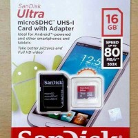 Jual Memory Memori Card MicroSD Micro SD Sandisk Ultra 16 GB, 16GB Class 10 Murah