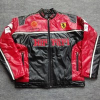 JAKET MOTOR F1 FERRARI SEMI KULIT BIG SIZE