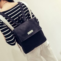 Jual tas ransel kotak canvas korea square bag girlfriends backpack bta091 Murah