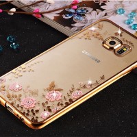 Jual Casing Cover HP Samsung S5 S6 S6 Edge S7 S7 Edge Flower Diamond Case Murah