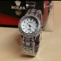 Jam Tangan Wanita Rolex Diamond Kw super Silver