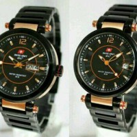 JAM TANGAN SWISS ARMY RT COUPLE ORIGINAL TANGGAL HARI AKTIF