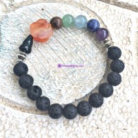 Jual GELANG BATU 7 CHAKRA. GELANG DIFFUSER AROMATERAPI.ONYX CARNELIAN BR172 Murah