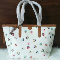 JUAL TAS FOSSIL SYDNEY SHOPPER MULTIWHITE ORIGINAL ASLI