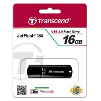 Jual Flashdisk Transcend Jetflash 350 16GB - Hitam Murah