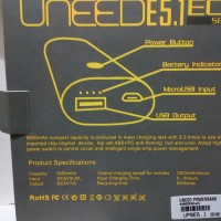 Jual UNEED Powerbank ECO Series E5.1 5600mAh - Hitam Murah