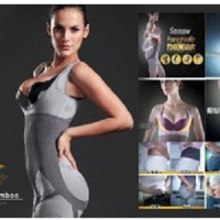 Jual Dijamin. Natural Bamboo Slimming Suit Baju Pelangsing Tubuh Murah