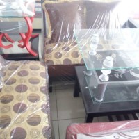 Jual Sofa L Futonik + Meja kerang & Meja sudut Murah