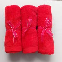 Jual Handuk Kecil/Handuk Souvenir Teapai Merah Polos Murah