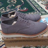 Jual Toms Shoes Grey Chambray Brogues BNIB ORI murah limited rare murah Murah