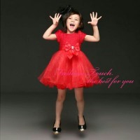 Dress Ling Ling Red Kids / Setelan Anak Perempuan / Grosir Baju Anak