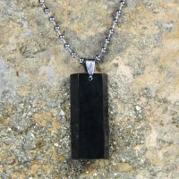 Jual Kalung Liontin Batu Giok Hitam / Black Jade Natural LT308 Murah