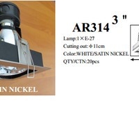 Downlight Kap Lampu Persegi 3inch