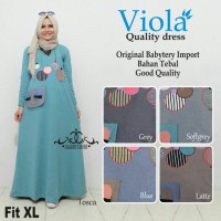 VIOLA QUALITY DRESS ORI / GAMIS KEKINIAN CANTIK TEBEL
