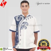 Baju Koko Katun Paris Putih SPS111-03/Baju Muslim Pria M - HARGA MURAH