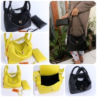 TAS HERMES LINDY TAIGA SET DOMPET SUPER