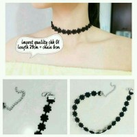 Jual Kalung Choker Hitam Infinity Aksesoris Fashion Black Import (CHK01) Murah