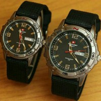 JAM TANGAN SWISS ARMY dhc+ TALI CANVAS SPORT COUPLE PREMIUM MURAH !!!