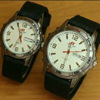 JAM TANGAN SWISS ARMY dhc+ TALI CANVAS SPORT COUPLE PREMIUM MURAH !!!