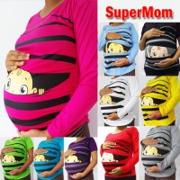 Baju Hamil Lucu Baby Peeking Supermom L