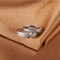 cincin tunangan dan pernikahan palladium dan emas putih unik