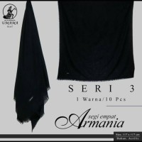 SEGIEMPAT HITAM POLOS / JILBAB UMAMA RAWIS / KERUDUNG KATUN