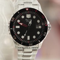 JAM TANGAN PRIA ORIGINAL ALEXANDRE CHRISTIE 8439 MD BLACK SILVER