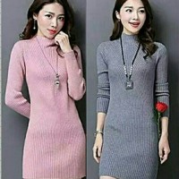 Dress Miyaki, Dress Rajut, Dress Korea