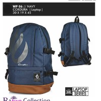 Tas Ransel Pria Wanita Tas Sekolah Backpack Cowok Cewek Laptop Navy
