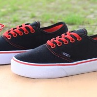 Jual Sepatu Vans California Black - Red Colors Baru | Sneaker