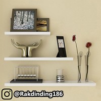 3 Rak Dinding Ukuran 80,60,40 x 20 x 3 cm