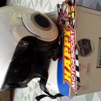 Helm Halfface Shark Nano putih glossy XL
