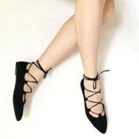 Jual Sepatu Flat Balet Ballerina GSF-03 Hitam Murah