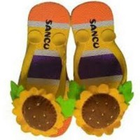 Jual sandal sancu boncu bunga matahari kuning flat rate semua ukuran Murah