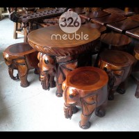 Kursi Teras Gajah, Kursi Tamu Gajah, Kursi Tamu Solid Kayu