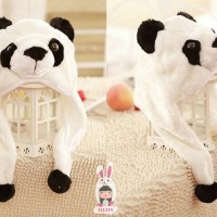 Jual Panda Hat Syal Pendek (Animal Hat / Topi Hewan) Murah