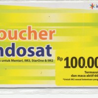 VOUCHER INDOSAT 100 RIBU