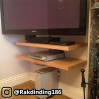 2 Rak Dinding, Minimalis, Gantung, Melayang, Kayu Uk.40 x 25 x 4 cm