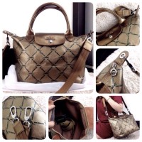 Jual Tas Totebag Longchamp Metal Platinum 582 Murah