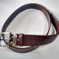 Sabuk/Ikat Pinggang Kulit Asli+Resleting Motif Buaya Super