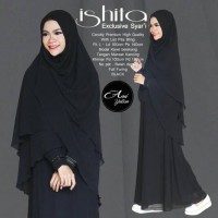ishita syari setelan gamis ceruty busui polos umbrella elegan
