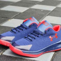 Sepatu Pria Under Armour Navy IMPORT Olahraga Fitness Jogging Running