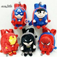 Jual Tas Ransel Backpack Anak Import Boneka Karakter Superman Spiderman Murah
