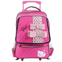 Jual TAS SEKOLAH TROLLY ANAK PEREMPUAN HELLO KITTY ALY 905 Murah