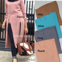 Jual Atasan Wanita / Baju Muslim / Blouse Tunic Kemeja / Pevita Tunik Murah
