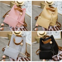 TAS BAHU SANDANG SELMEPANG PINK KHAKY WANITA WARNA CERAH KULIAH KENCAN