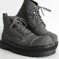 Sepatu Pria Black Master New Underground Grey Boots Kulit Asli Touring